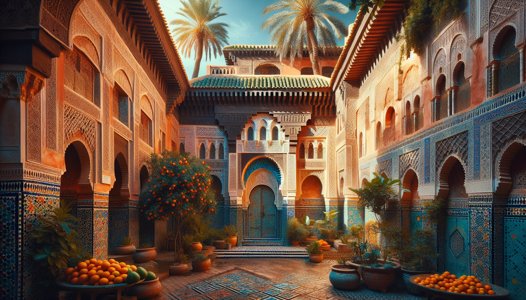 découvrez le palais de marrakech, véritable joyau de la culture marocaine, à travers ses jardins luxuriants, ses mosaïques envoûtantes et son architecture impressionnante.