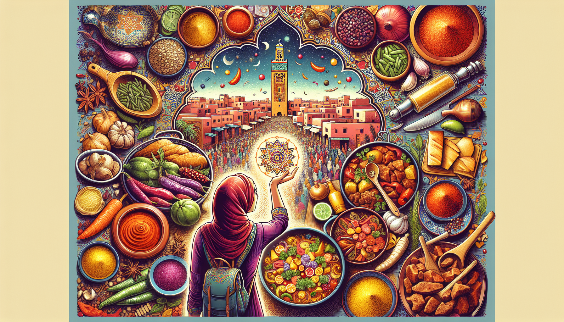découvrez la riche tradition culinaire de marrakech à travers une exploration de la cuisine marocaine traditionnelle, ses saveurs uniques et ses secrets subtilement dévoilés.
